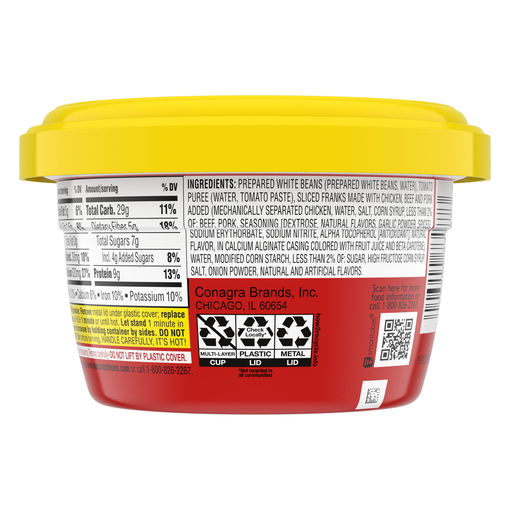 (12 pack) Van Camp's Beanee Weenee Original Flavor, 9g Protein Per Serving, Microwavable Cup, 7.25 oz. Cup