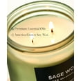 thumbnail image 4 of M&SENSE Sage Wood Scented Candle, 11.6oz 70 Hours Long Lasting Clean Non Toxic Natural Soy Wax Candle for Relaxing & Stress Relief, 2 Wick Home Fragrance Gifts for Men Dad & Husband, 4 of 8
