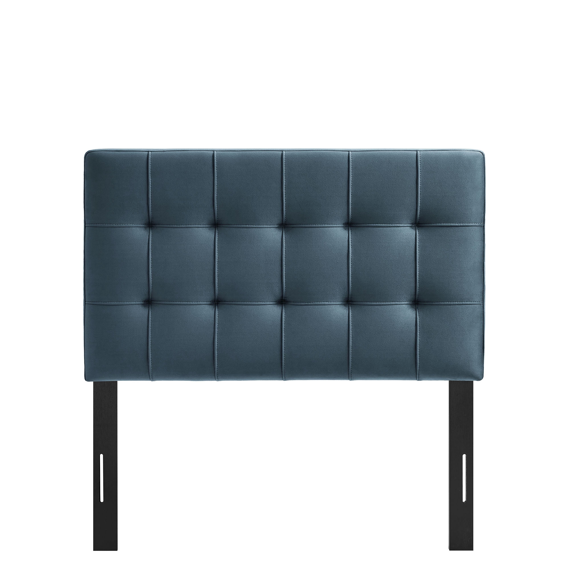 Lily Stain-Resistant Performance Velvet Twin Size Headboard in Cadet Blue