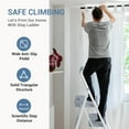 thumbnail image 6 of Casabay 2-Step Ladder with Anti-Slip Pedal, Foldable Step Stool with Solid Triangular Structure & 800 Lbs Sturdy Steel Ladder for Home, Kitchen, Garage, Grey, 6 of 7