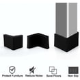 thumbnail image 3 of 20 piezas protección para patas de silla de hierro TUNC tapa para extremo de mesa goma forma de L 50x50mm negro, 3 of 5