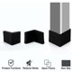 thumbnail image 3 of 20 piezas protección para patas de silla de hierro TUNC tapa para extremo de mesa goma forma de L 50x50mm negro, 3 of 5