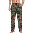 thumbnail image 4 of GZHJMY Russian Flower Print Men's Pajama Pants, Soft and Comfortable Lounge Sleep Bottoms with Pockets, Men's Sleepwear with Custom Print, Medium, 4 of 7