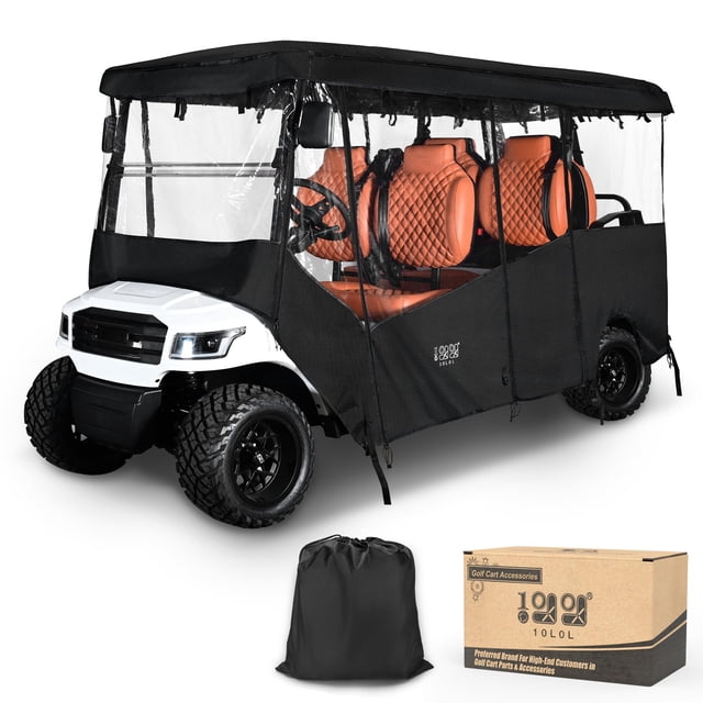 Carrito de golf con caja para 6 pasajeros, ajuste universal, 10 litros