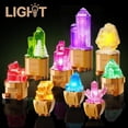 thumbnail image 6 of HOGOKIDS 9-Pack Crystal Rock Building Set with LED Lights, 1170 Pcs Colorful Gemstone Mineral Collection Architecture Kit, Creative DIY Desk Decor Gift for Kids and Adults, 6 of 10