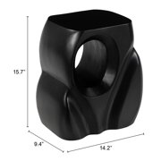 Trung Side Table Black End Table, Modern Style, Painted Mango Wood square shape tabletop, Mango Wood, Indoor Living