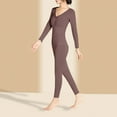 thumbnail image 3 of Roncen Women's Long Johns V-Neck Pure Silk Thermal Underwear Sets for Winter Base Layer, 3 of 5