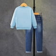 thumbnail image 6 of Atogsazn Children's Boys Fall Winter Set Kids Long Sleeve Sweatshirt and Jeans Fashion Clothes Blue 8-10 Years, 6 of 9