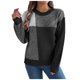 thumbnail image 2 of Suéter de cuello redondo para mujer, suéter de manga larga con cuello redondo, tops de acrílico para mujer, 2 of 8