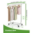 HOKEEPER 250 Lbs Heavy Duty Garment Rack Rolling Clothes Rack for