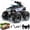 Black, variant on Amphibious Remote Control Car – 4WD Waterproof RC Truck with Water Cannon Shooting, Dual Control (Steering Wheel & Watch), 2 Rechargeable Batteries, All-Terrain Off-Road Climbing Toy