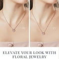thumbnail image 4 of MomentWish 1 Carat Moissanite Necklaces for Women 14K Rose Gold Plated Silver Necklace Birthday Anniversary Jewelry Gifts, 4 of 9