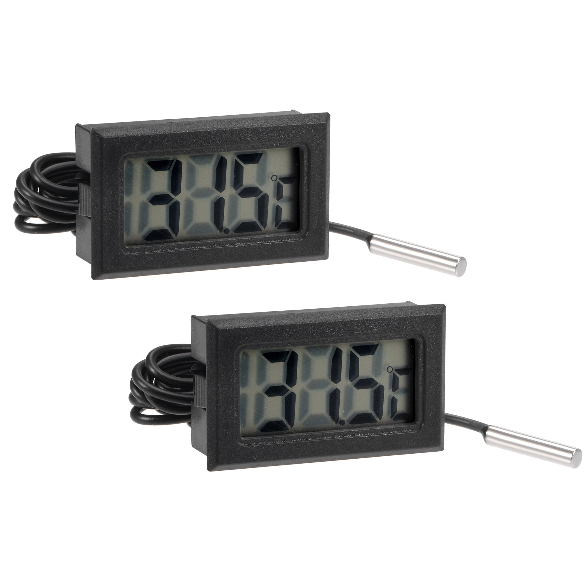Unique Bargains -50 to 110 Degree 10K Digital Thermometer with 16ft NTC Temperature Sensor Probe 2 Pack