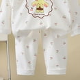 thumbnail image 6 of TOWED22 Toddler Boys Fall Winter Outfits Long Sleeve Printed Pullover Sweatshirt Elastic Waist Sweatpants Cozy Clothes 2 Piece Set(White,4-5 Y), 6 of 6