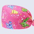 thumbnail image 1 of Gorro de enfermera con estampado Floral, gorro sanitario Bouffant con banda para el sudor, gorros de enfermería con estampado de dibujos animados, gorro de Navidad, 1 of 4