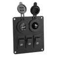 thumbnail image 3 of Marine Green Ligh SwitchCar Marine 3+2combination LED Carcharger Car Switch Panel Effortless Installation, 3 of 5