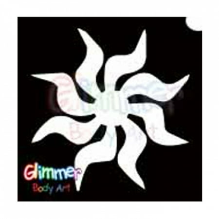 Glimmer Swirl - Glimmer Body Art Glitter Tattoo Stencil Swirl Blade 5/pk