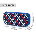 thumbnail image 4 of TEQUAN Large Capacity Pencil Case, Patriotic Red White Blue Stars Strips Pattern Pencil Pouch 2 Compartments Pencil Bag (Blue), 4 of 7