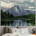 thumbnail image 2 of Orinice Mountain Lake Forest Tapestry Wall Hanging Unique Style Graphic Tapestries Home Wall Decor Art for Living Room Bedroom Dorm Farmhouse Apartment Decoration 50x40inch, 2 of 6