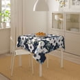 thumbnail image 4 of Wukai Floral Flowers Blue Waterproof Tablecloth for Kitchen Dining, Fits Square Tables for 2-4 Seats -54"x54", 4 of 7