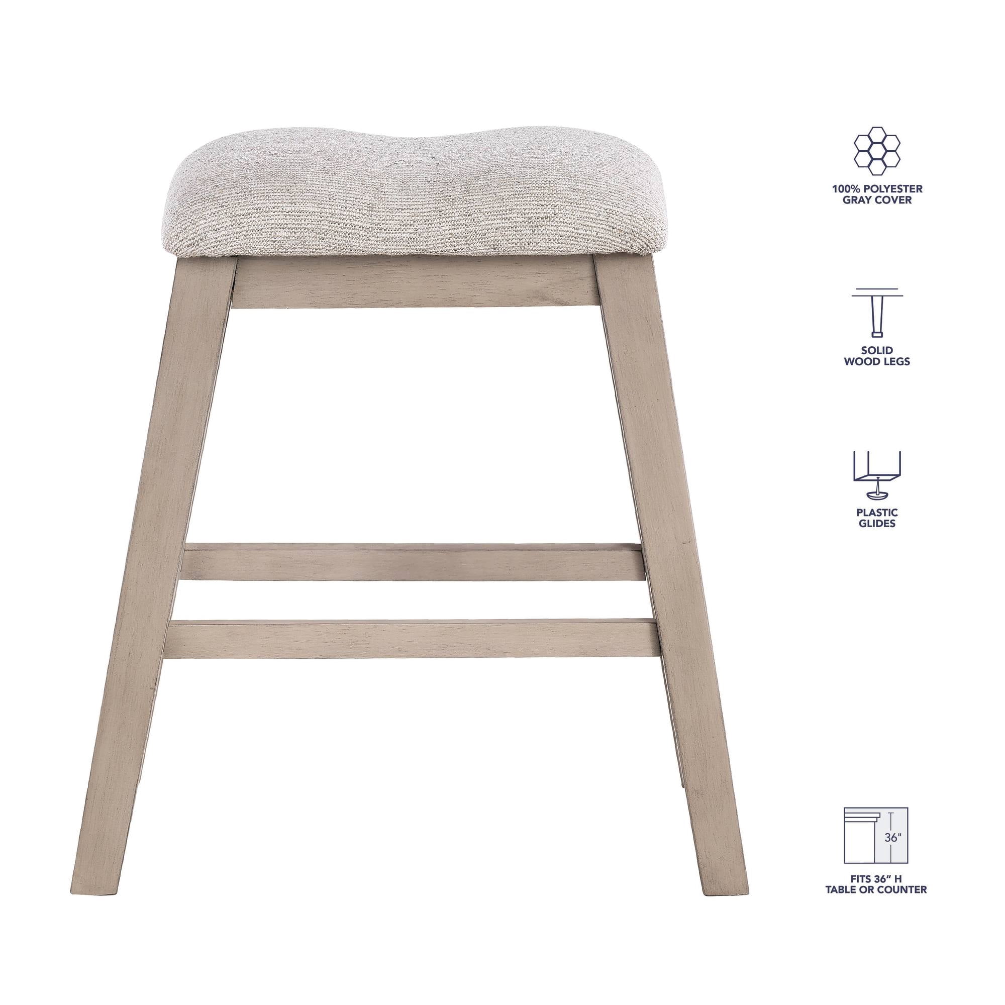 Steve Silver Taylor Set of 2 Backless Upholstered Counter Stool