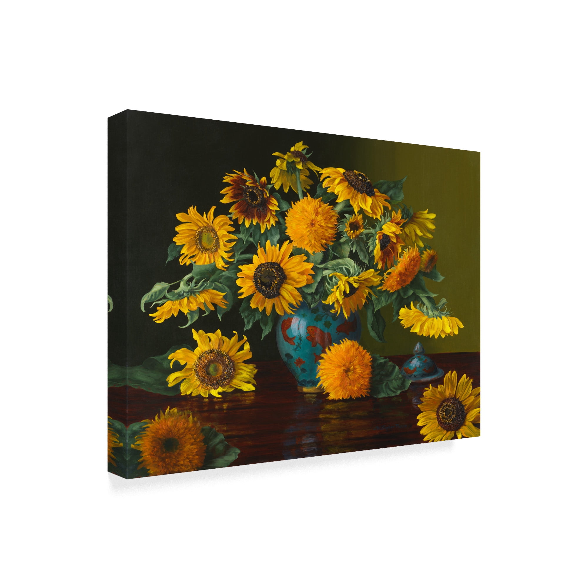 Trademark Fine Art 'Sunflower Dance With The Fishies' Canvas Art by Christopher Pierce