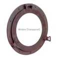 thumbnail image 3 of Antique Rustic Shipwrecked Style Ship's Porthole Window | Captain's Maritime Beach Home Decor | Nautical Seaman's Door Gifts Ideas | Ship's Fully Functional Openable Hinged Window (24 Inches), 3 of 6