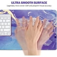 thumbnail image 5 of Large Gaming Mouse Pad Extended Mouse Pad with Stitched Edge, Keyboard Mouse Mat Non-Slip Rubber Base Desk Pad 31.5x11.8 inch for Office Home Game Work, Blue Purple Marble, 5 of 6