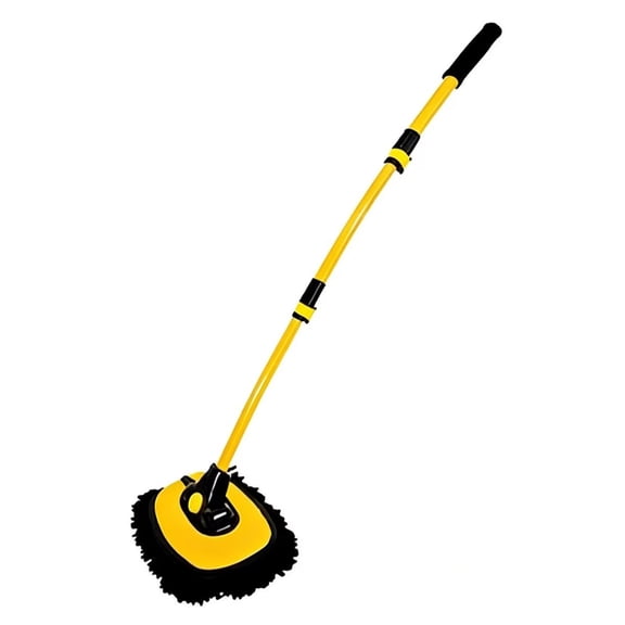 SAKAGURO 15° Curved Car Wash Brush，40" Aluminum Alloy Long Rod Wash Mop ,Suitable for Ceilings, Doors, RVs, Cars