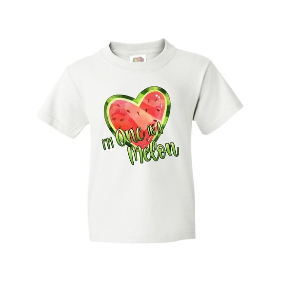 Inktastic I'm One in a Melon- Watermelon Heart Youth T-Shirt