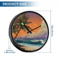 thumbnail image 3 of Indoor 12' Voice-Activated Luminous Decoration Wall Clock With LED Night Light A Palm Tree, 3 of 8