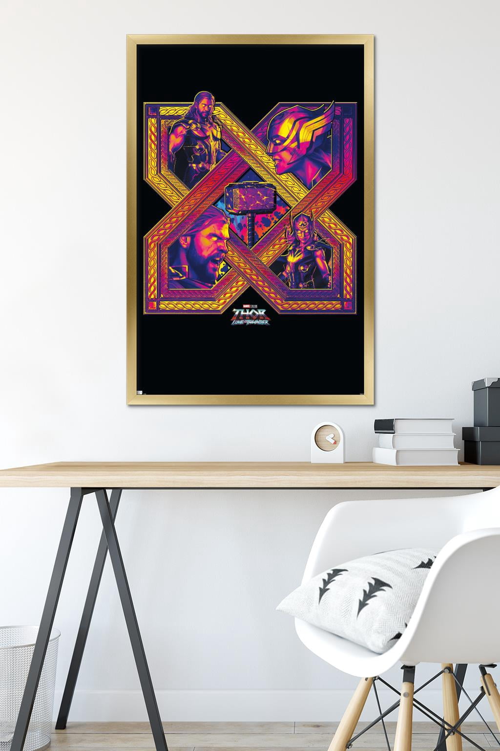 Marvel Thor: Love and Thunder - Cross Wall Poster, 22.375" x 34" Framed