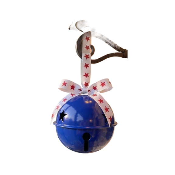 American Independence Day Metal Bell Wreath for Front Door Patriotic Butterfly Ornament Red White Blue Memorial Day Decoration 4th of July Decorations for Entryway Wall Hanging Accent