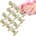thumbnail image 3 of 12pcs Curve C, Nail Pinching Clips Extension Fiber Extension Film Clip File File Clip Art AccessoriesGold (Gold), 3 of 5