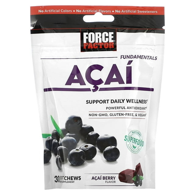 FORCE FACTOR FUNDAMENTALS ACAI APOYO AL BIENESTAR 30 GOMITAS