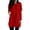 Red, variant on ZDNIXIAN Womens Long Sleeve Shirts ,Solid Crew Neck Casual Shirts with Side Pockets, Loose Fit Soft Tunic Blouse, Fashion Basic Long Length Pullover