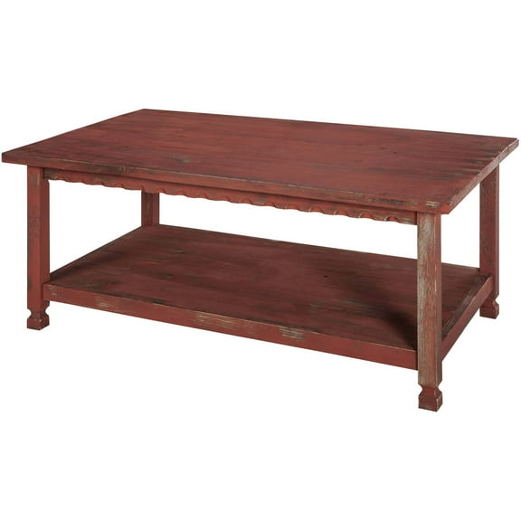 Alaterre Country Cottage 42"L Coffee Table, Antique Finish