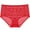 Womens Underwear Panties Red, variant on ylioge Lace Underwear for Women Plus Size M-4XL Trendy Mid Waisted Panties Ladies Lightweight Solid Breathable Stretchy Briefs