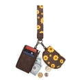 thumbnail image 4 of Wrangler KeyChain Wristlet Wallets for Women Sunflower Floral Dual Pouch Wristlet Western Credit Card Holder Wallet with Zipper Pocket, Coffee, 4 of 7