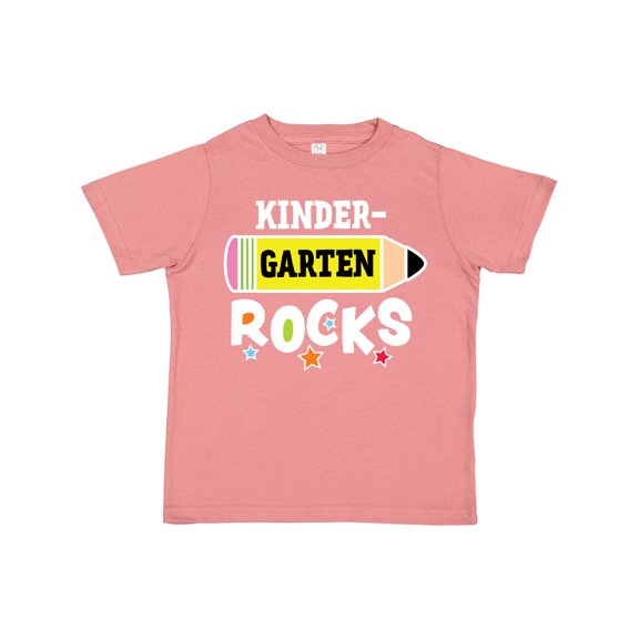 Inktastic Kindergarten Rocks with Pencil and Stars Boys or Girls Toddler T-Shirt