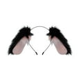 thumbnail image 1 of Diadema con orejas de perro Yinane para disfraz de cosplay de animales negro, 1 of 8