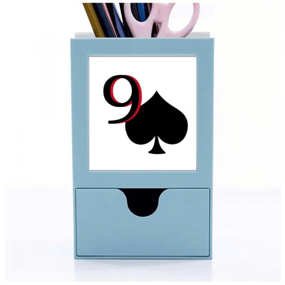 Peace Spade 9 Poker Desk Supplies Organizer Pen Holder Card