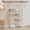 thumbnail image 2 of sruoe Shoe Racks, Shoe Rack for Entryway Single Shelf, Shoe Rack for Front Door Entrance, Shoe Storage, for Multilayer Home Shoe Rack, Stainless Steel Shoe Rack, 2 of 5