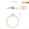 thumbnail image 3 of ANGARA Natural Classic Round Aquamarine Solitaire Bypass Ring in 14K Rose Gold for Women (Size-4mm) | March Birthstone, Birthday, Anniversary, Jewelry Gift for Women | Natural Aquamarine Ring, 3 of 7