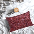 thumbnail image 5 of Honeii Red Glitter Print Pillow Cases,Plush Throw Pillow Covers,Decorative Pillowcase for Sofa, Couch, Living Room-20"x30", 5 of 6