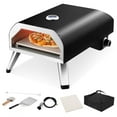 thumbnail image 1 of Costway Four à Pizza Extérieur Portable au Propane avec Couvercle de Four Pierre à Pizza, 1 of 10