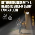thumbnail image 4 of Bell + Howell Wall Light PRO - Solar Motion Lights Outdoor with Built-in Decoy Camera, 500 Lumens Waterproof Solar Wall Security Lights, Wall Mount, Floodlight, White, 4 of 8