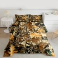 thumbnail image 2 of Homewish Tree Branches Leaves 3 Pieces Queen Comforter Set For Children Teens Adults,Botanical Plants Ultra Soft Bedding Sets,Brown Grey Bedding Comforter Set,Breathable Home Decor,Reversible, 2 of 8