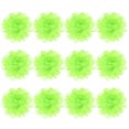 thumbnail image 1 of Uxcell 12-Pack Flores de Gasa 2.76 x 2.76 Pulgadas Flores de Tela de Malla para Decoración del Hogar y DIY Verde Fluorescente, 1 of 6