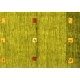 thumbnail image 1 of Ahgly Company Indoor Rectangle Abstract Yellow Contemporary Area Rugs, 2' x 3', 1 of 4